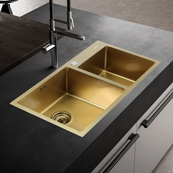 картинка Кухонная мойка Melana S8045HG PROFLINE золото 